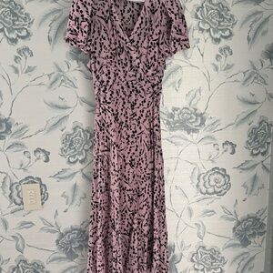 Maje Rivara Silk Midi Dress